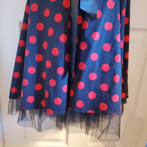 Polka dot halter dress pinup style 50's retro - Picture 4 of 6